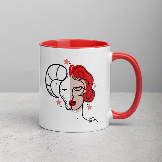 Mug with Color Inside - Female Aries الحمل